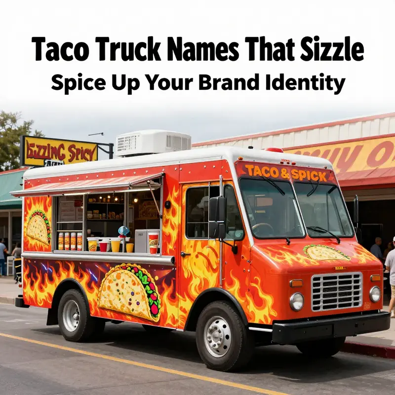 A taco truck featuring sizzling and spicy branding that captures the attention of food enthusiasts.