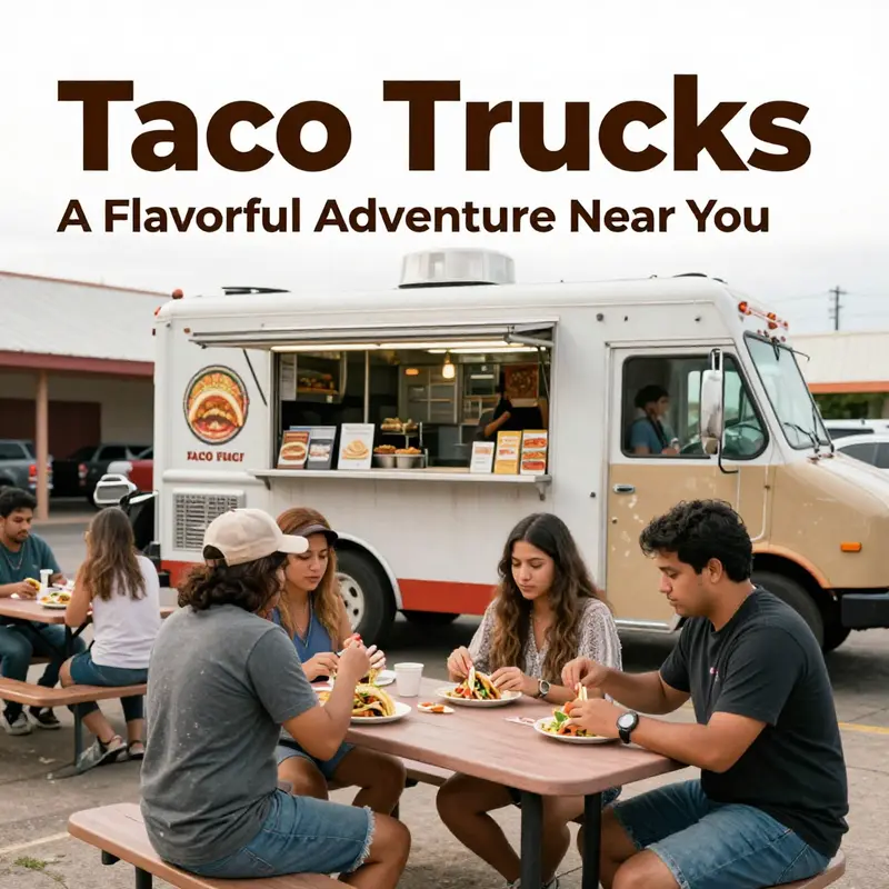 A dynamic taco truck scene showcasing the buzz and excitement of street food life.
