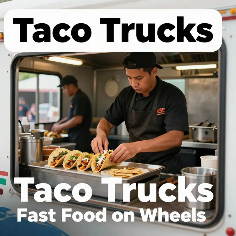 The variety of offerings from taco trucks highlights their fast food nature.