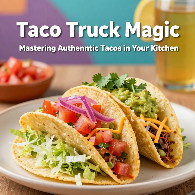 A colorful spread of essential fresh ingredients for crafting taco truck-style tacos.