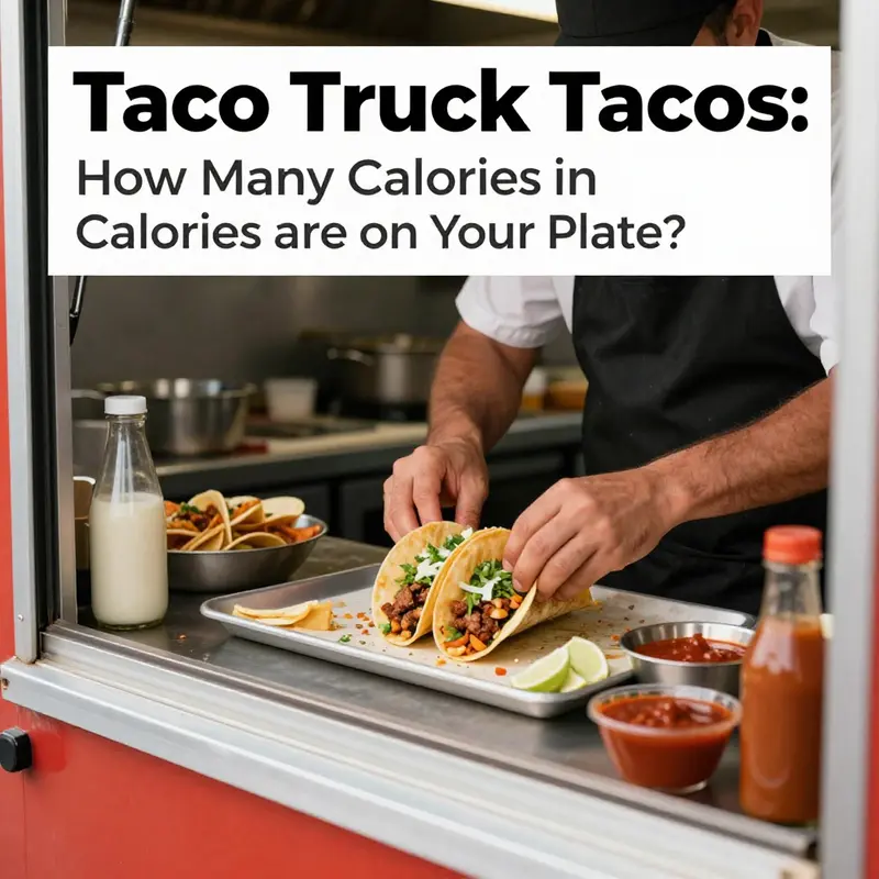 A delicious array of taco truck tacos highlighting the calorie variations between chicken, beef, and vegetarian options.