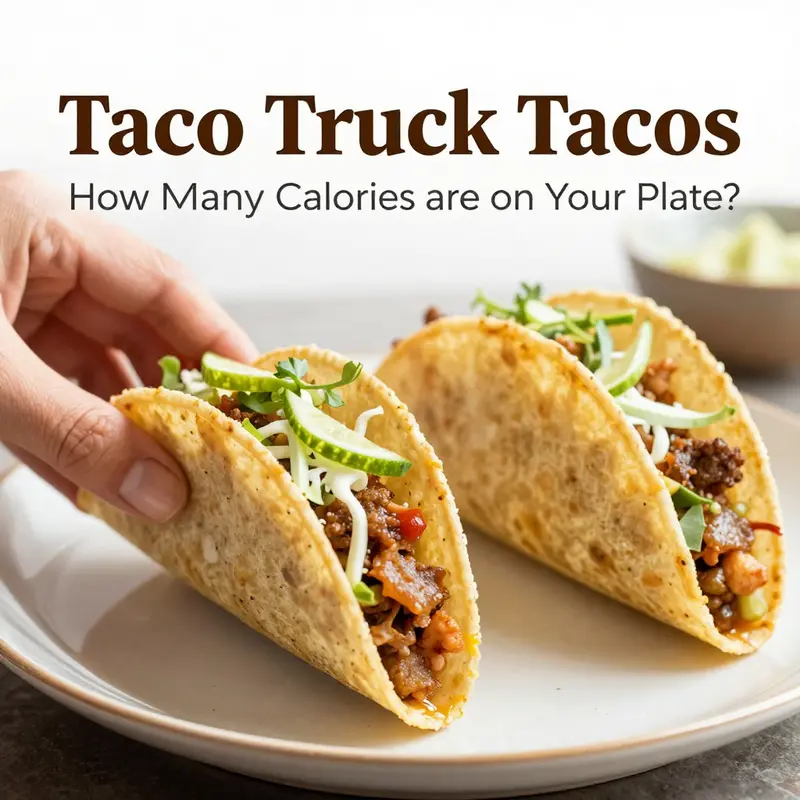 A delicious array of taco truck tacos highlighting the calorie variations between chicken, beef, and vegetarian options.