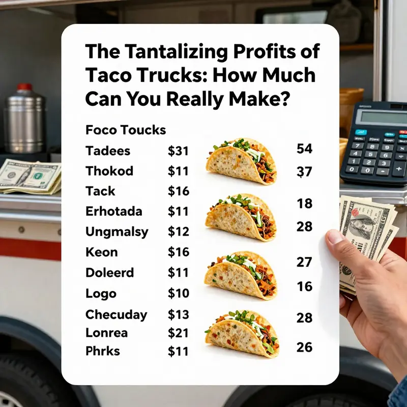 A taco truck bustling with activity, showcasing the potential for high daily earnings.