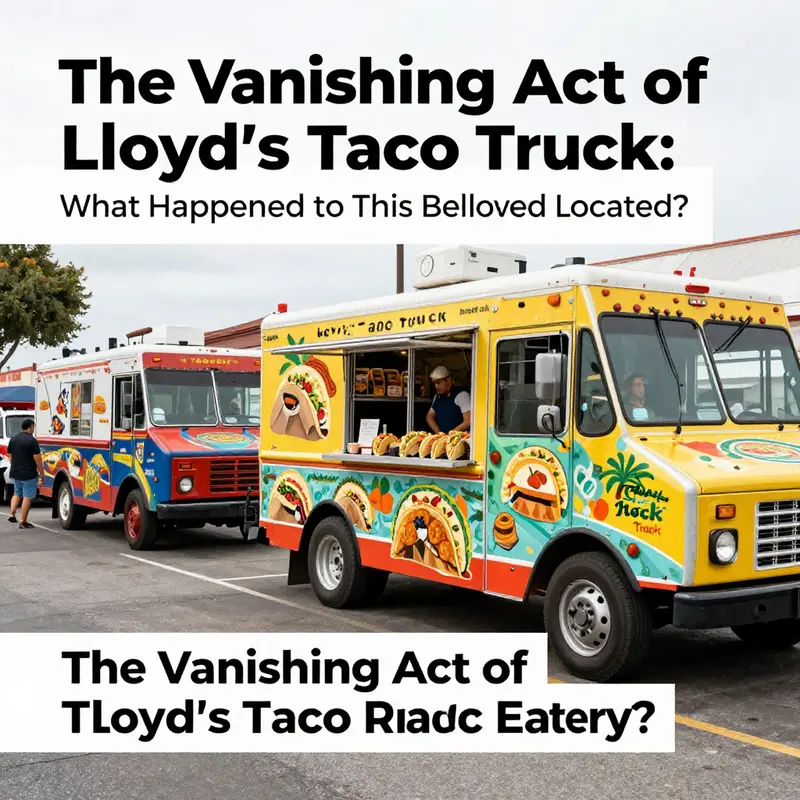 The once-bustling Lloyd’s Taco Truck now stands empty, reflecting on its vibrant past.