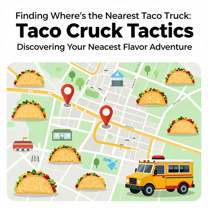 A visual guide showcasing popular taco truck locations across a lively city map.