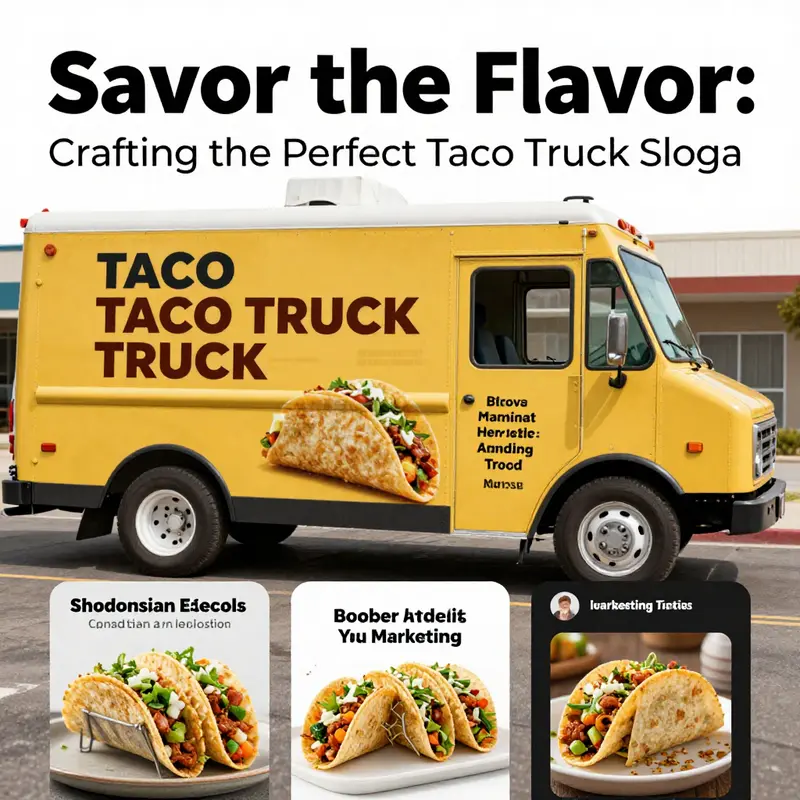A brainstorming session dedicated to developing a catchy slogan for a taco truck.