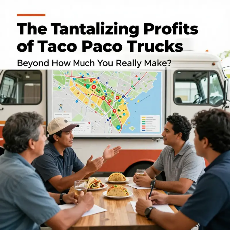 A taco truck bustling with activity, showcasing the potential for high daily earnings.