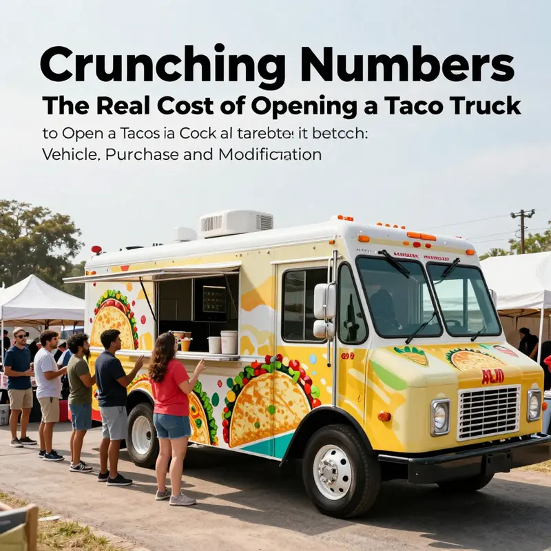 A vibrant taco truck, showcasing the importance of vehicle choice and customization in opening your taco truck business.