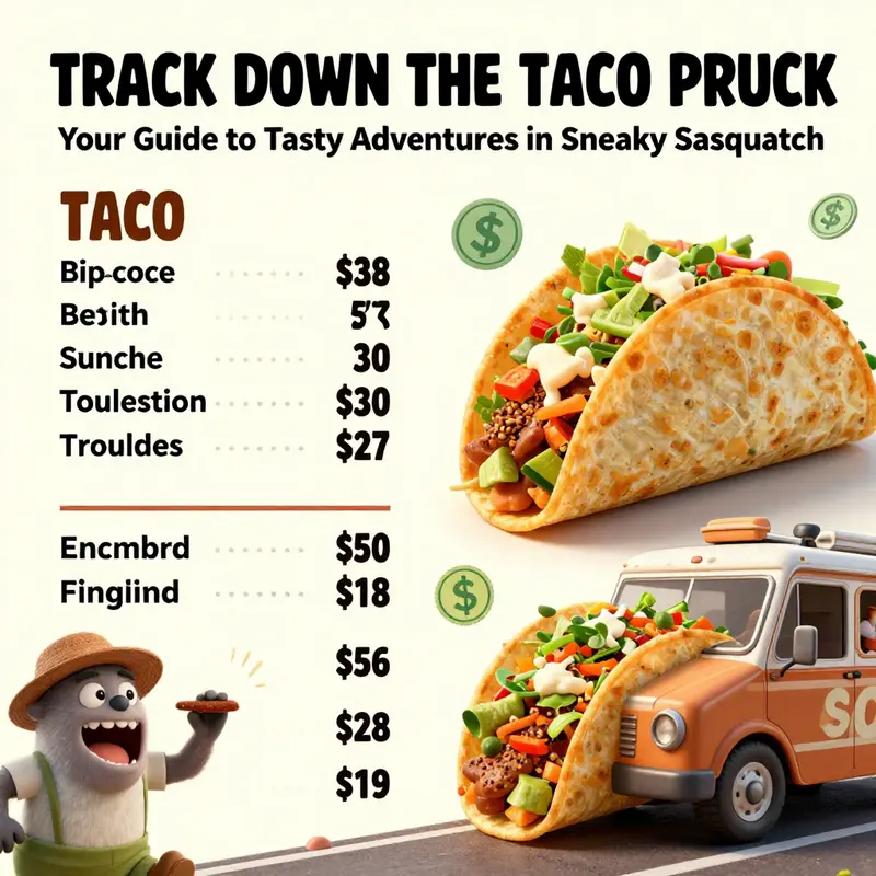 The vibrant Taco Truck, a hotspot for hungry players in Sneaky Sasquatch.