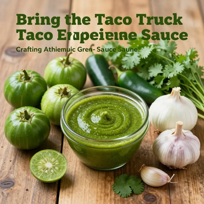 Fresh ingredients for an authentic taco truck green sauce.