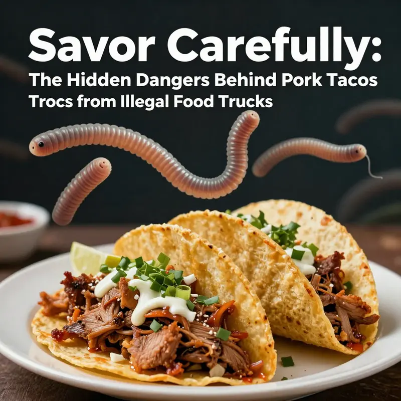 A man grappling with the aftermath of consuming pork tacos from an illegal food truck.