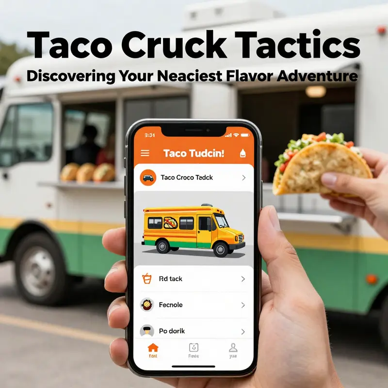 A visual guide showcasing popular taco truck locations across a lively city map.