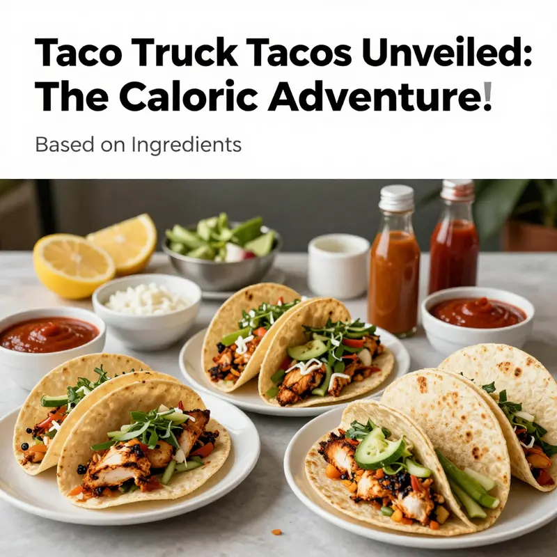 The delicious caloric breakdown of chicken tacos served fresh from a taco truck.