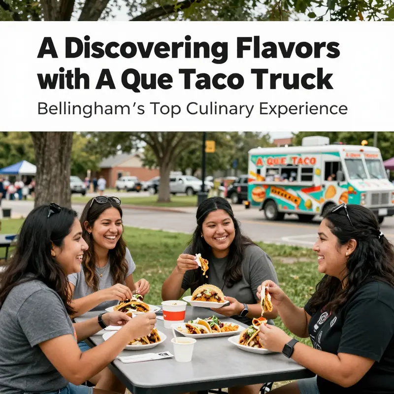 A Que Taco Truck’s bustling location in Bellingham attracts food lovers from all around.