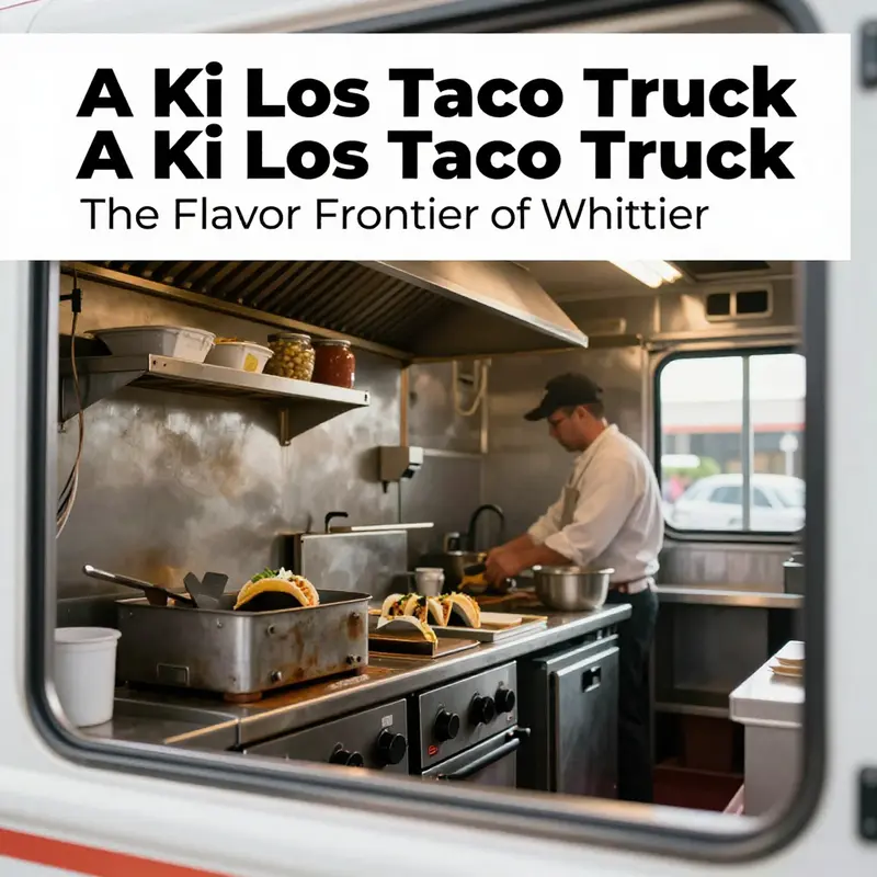 The lively atmosphere around A Ki Los Taco Truck, where flavor meets community in Whittier.