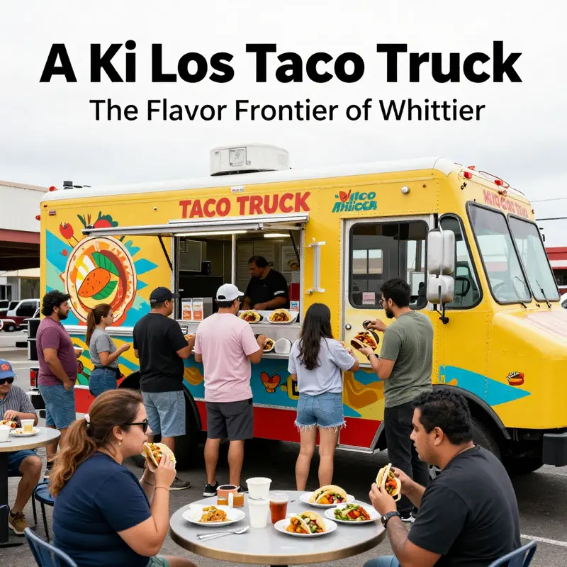 The lively atmosphere around A Ki Los Taco Truck, where flavor meets community in Whittier.