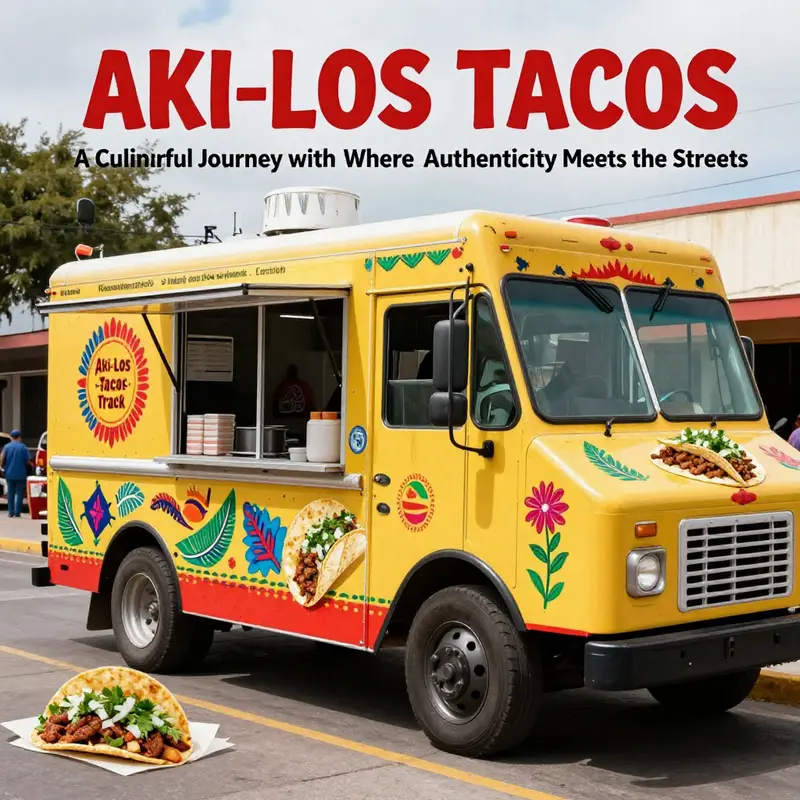Delicious tacos served from Aki-Los Tacos Truck, showcasing authentic Mexican flavors.