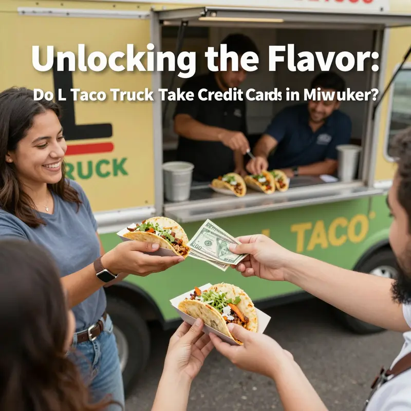 Cash register at L Taco Truck emphasizing its cash-only policy.