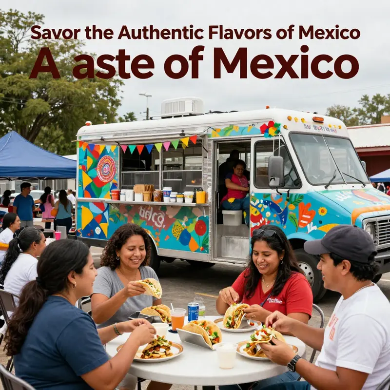 A vibrant display of authentic Mexican tacos from A Taste of Mexico Taco Truck, highlighting the fresh ingredients and craftsmanship.