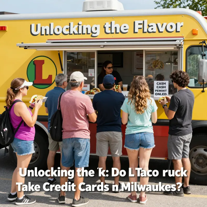 Cash register at L Taco Truck emphasizing its cash-only policy.