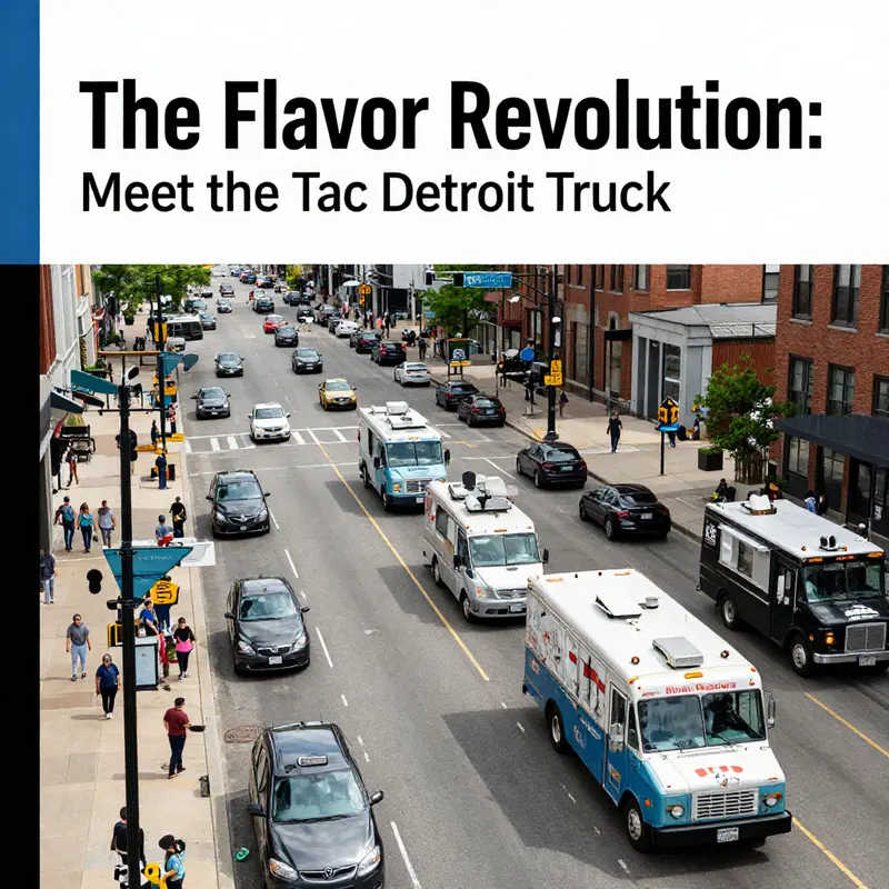 The Tac Detroit truck: a vibrant culinary hub ready to serve delicious tacos.
