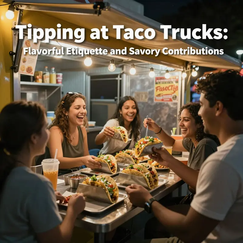 A taco truck serving customers at night with a warm and inviting atmosphere.