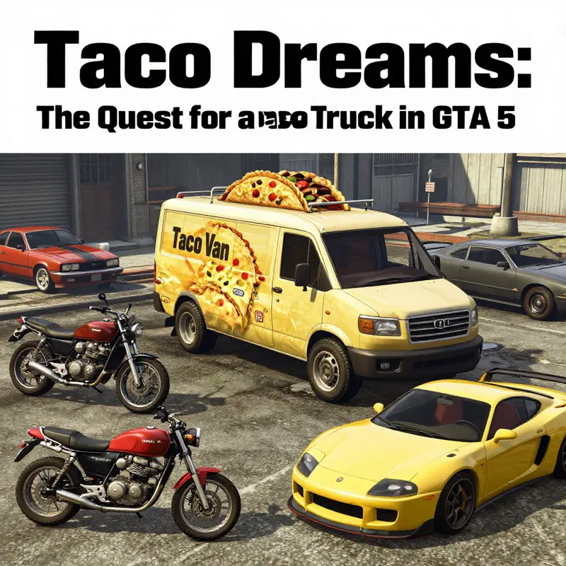 The Taco Van bustling amongst the lively streets of Los Santos.
