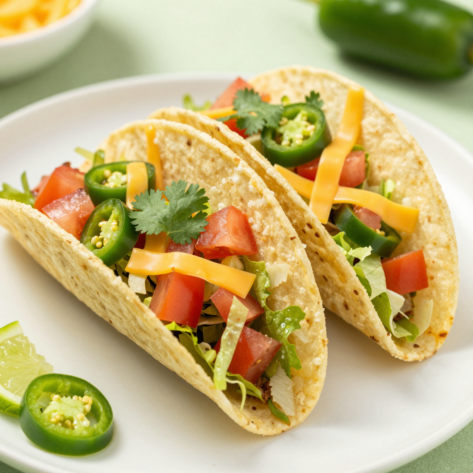 A vibrant taco loaded with toppings