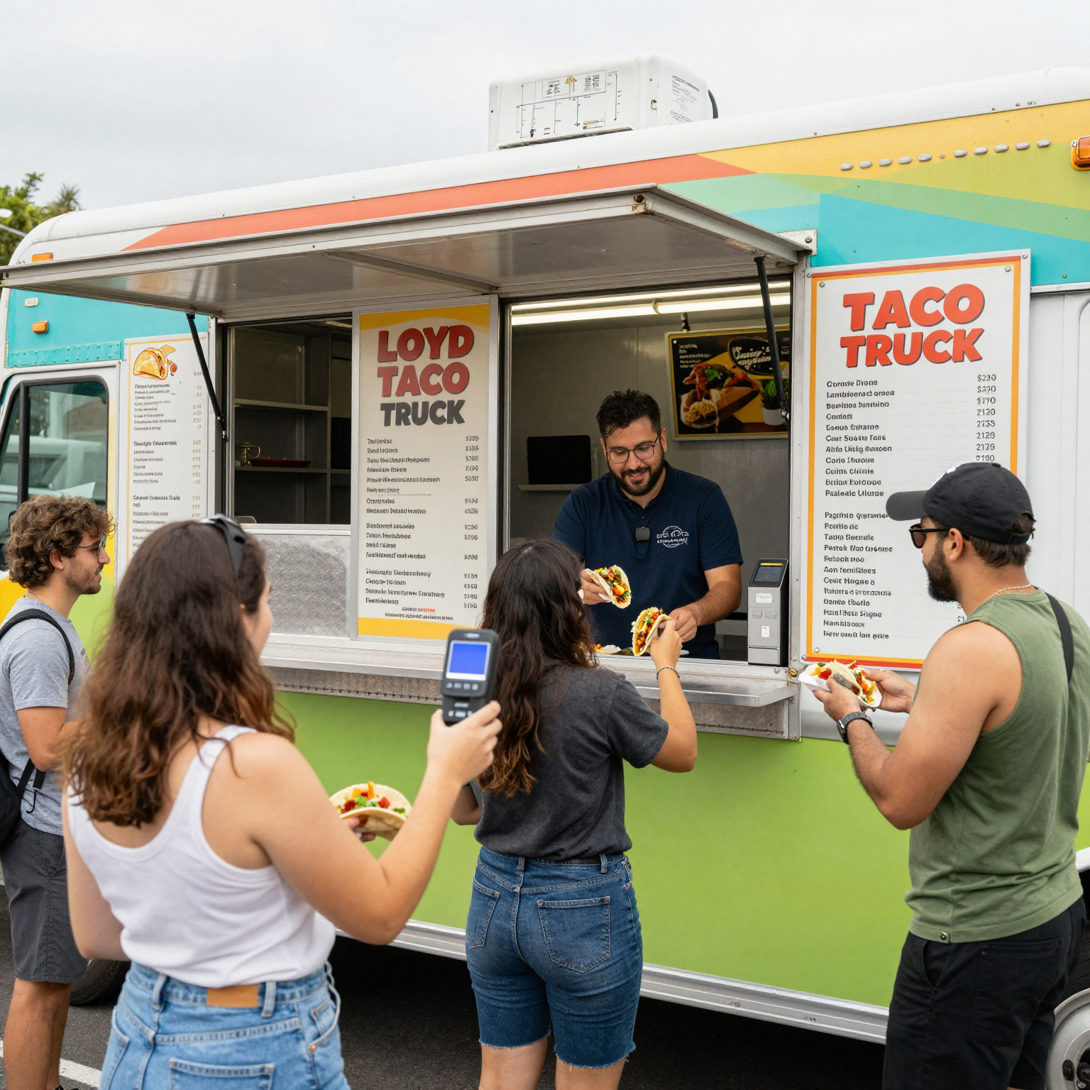 A vibrant and colorful image of Lloyd Taco Truck