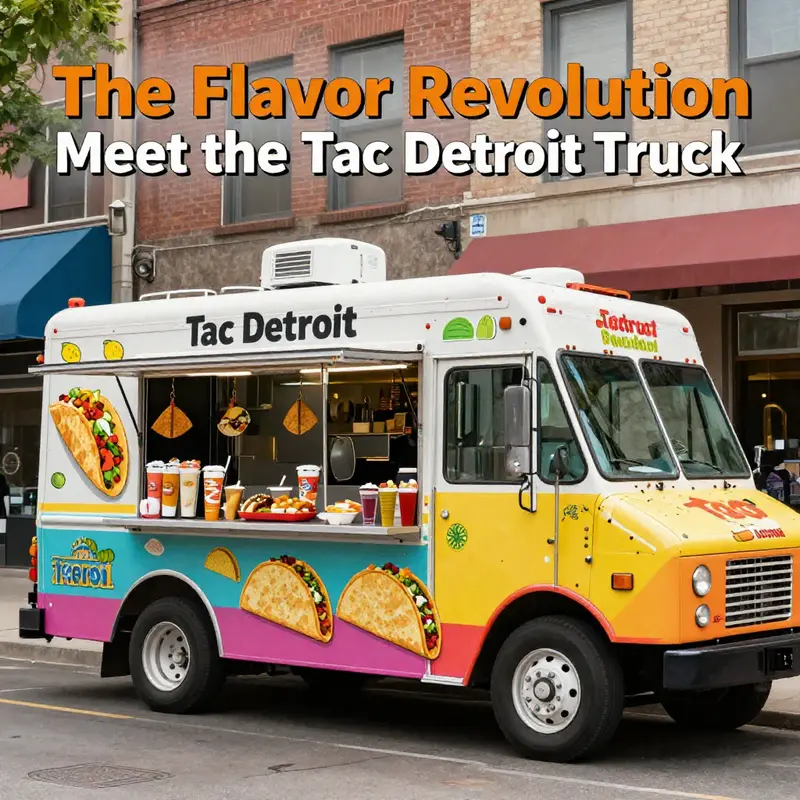 The Tac Detroit truck: a vibrant culinary hub ready to serve delicious tacos.