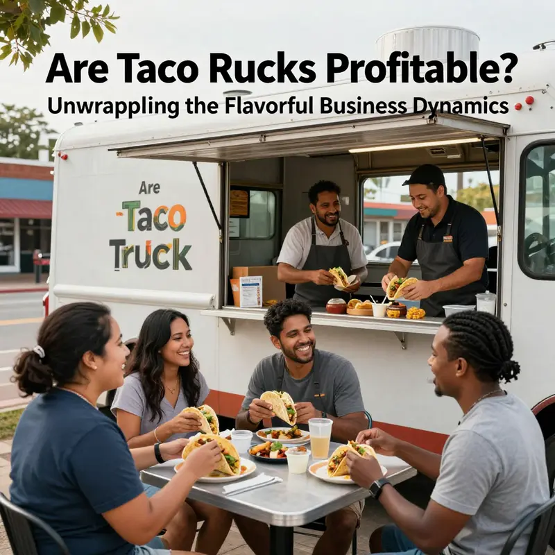 A bustling urban location where a taco truck thrives amidst high foot traffic.