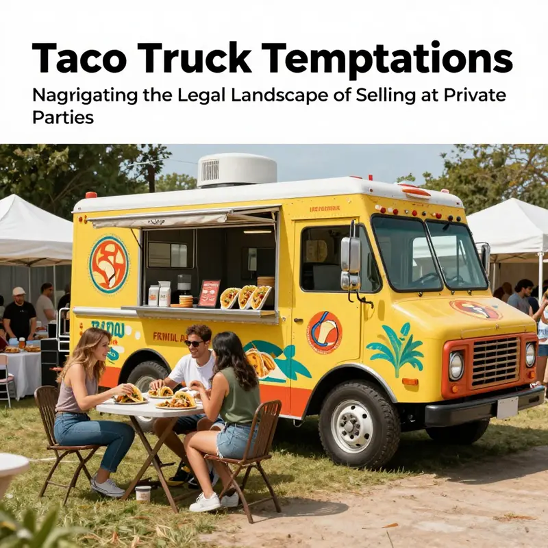 A taco truck thriving at a private event, illustrating the essence of mobile catering.