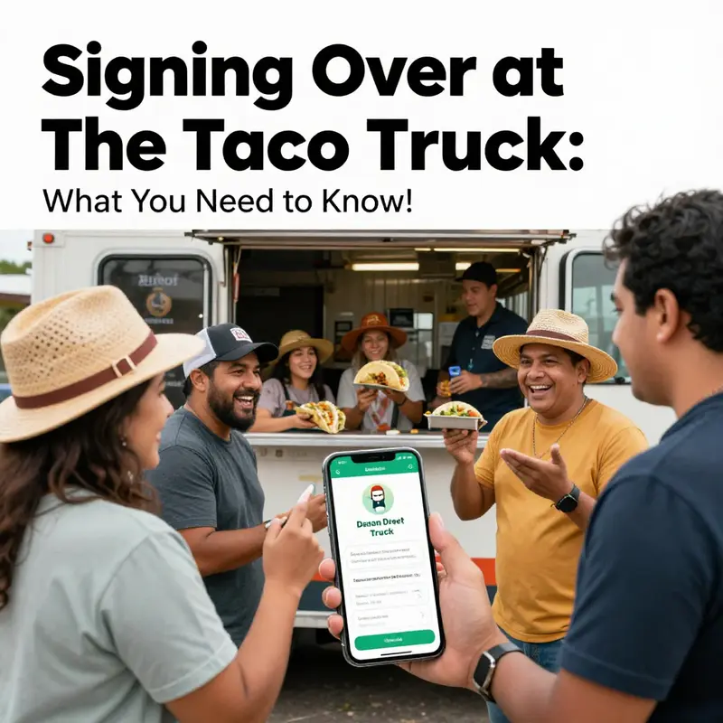 A lively taco truck scene, emphasizing the community experience and vibrant atmosphere.