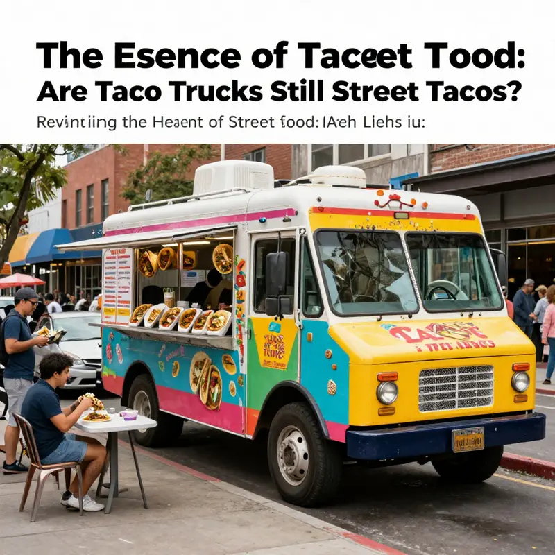 The essence of taco trucks shines through their colorful presence and delicious street tacos.