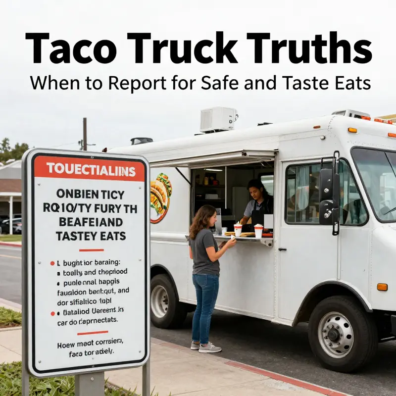A concerned customer showcases unsafe food handling practices at a taco truck.