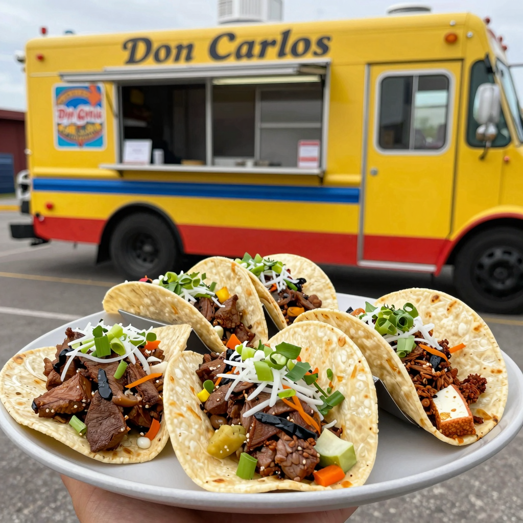Assortment of tacos from Don Carlos Taco Truck