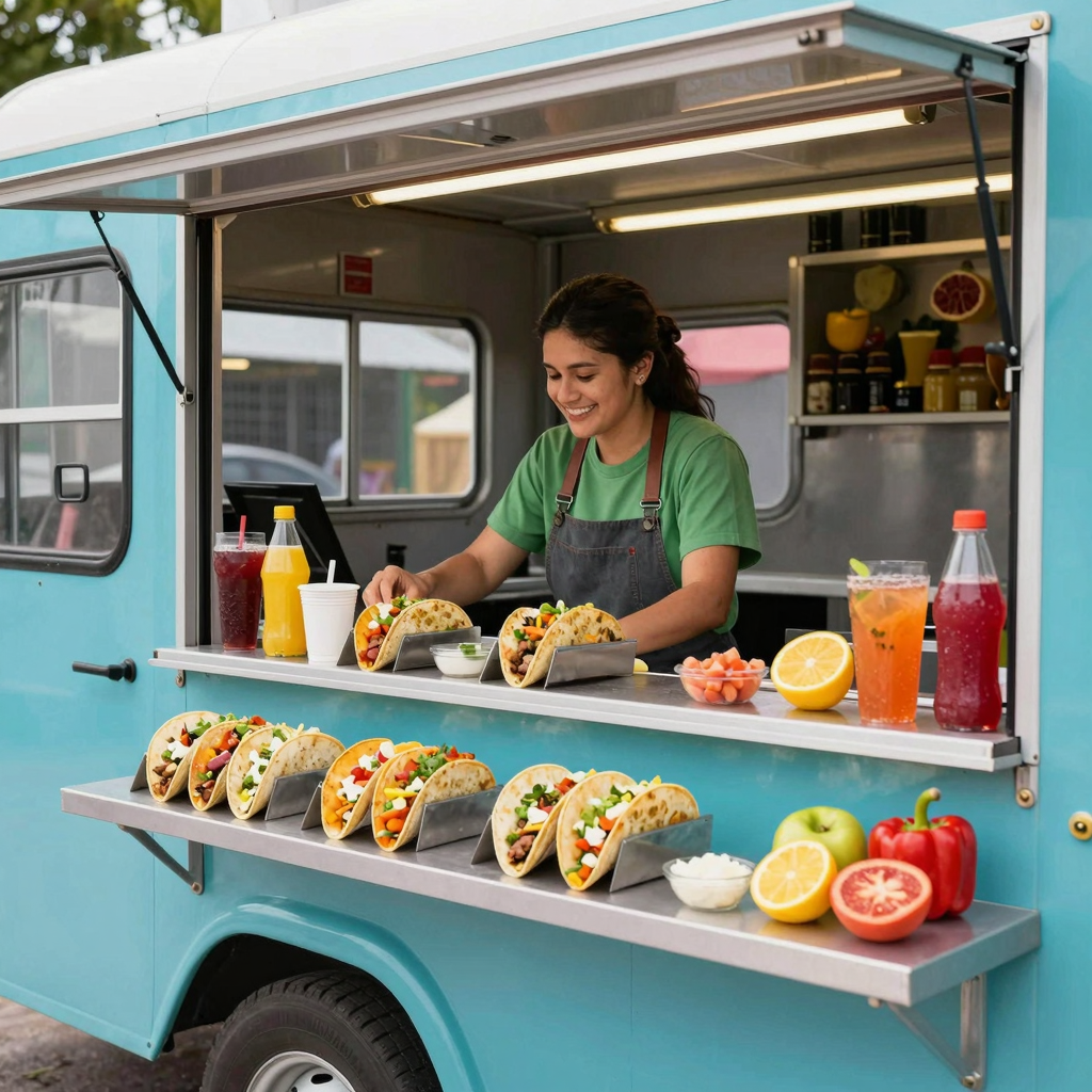 Vibrant Taco Truck Scene