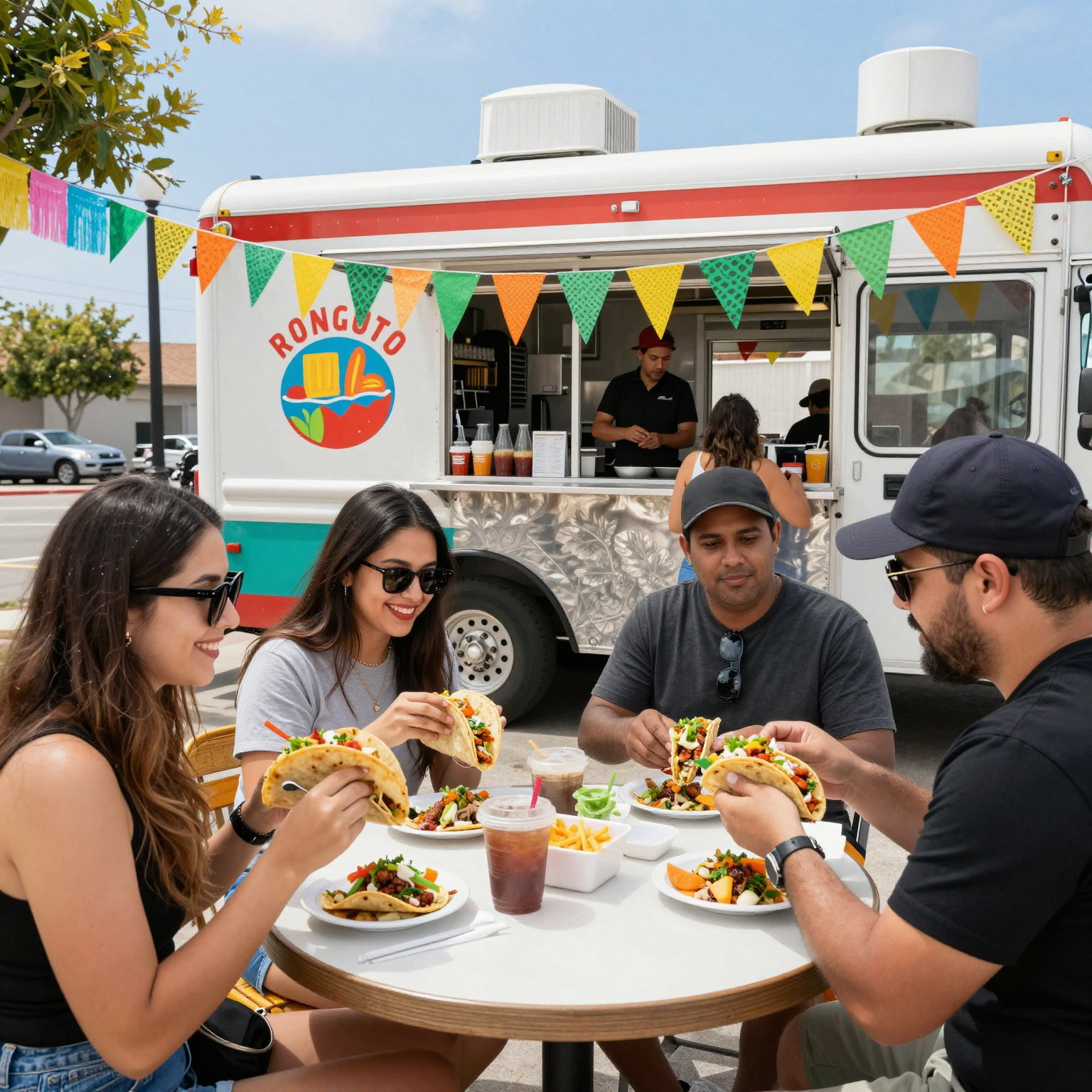 Vibrant atmosphere at Don Cucos Taco Truck in Sylmar
