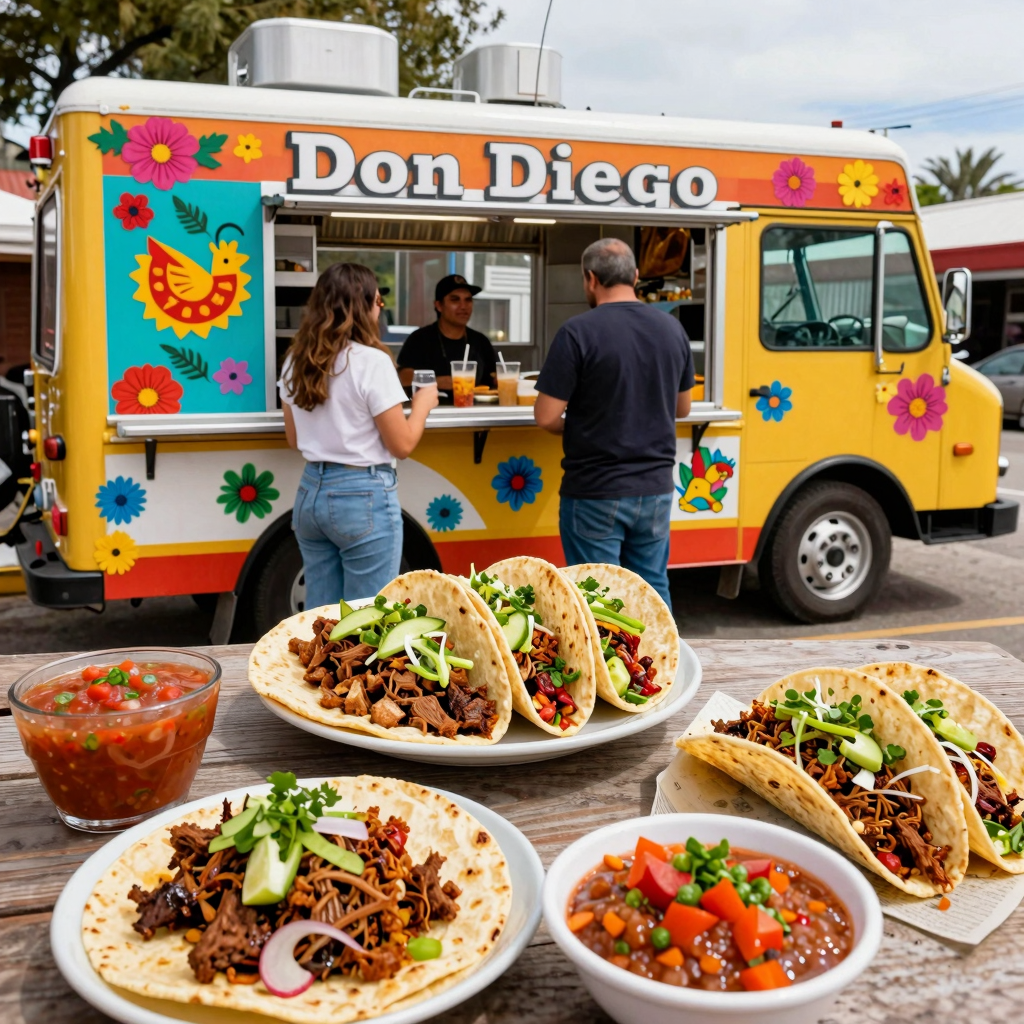 Vibrant Don Diego Taco Truck