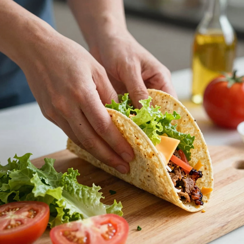 Taco Being Made