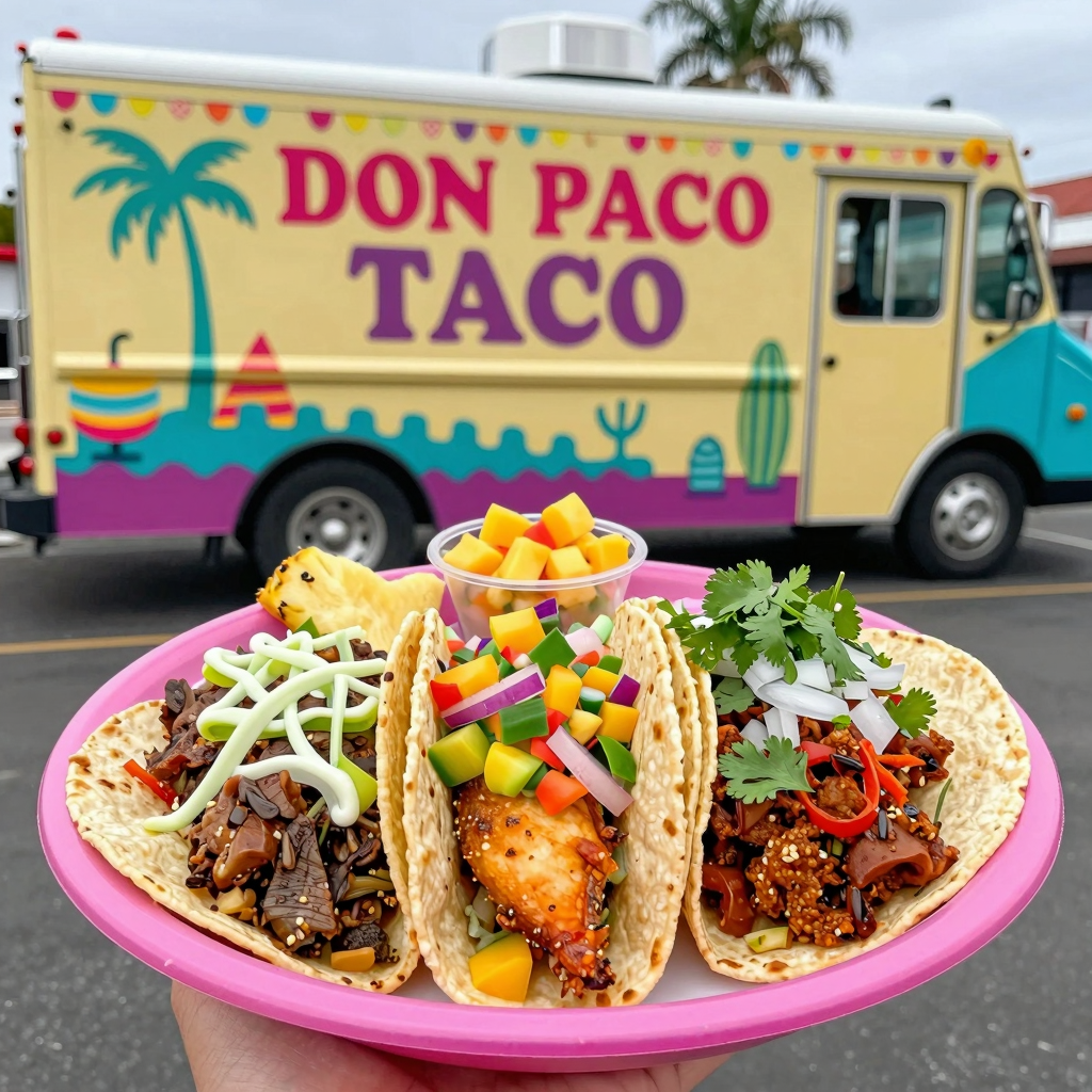 Signature Tacos from Don Paco Taco Truck