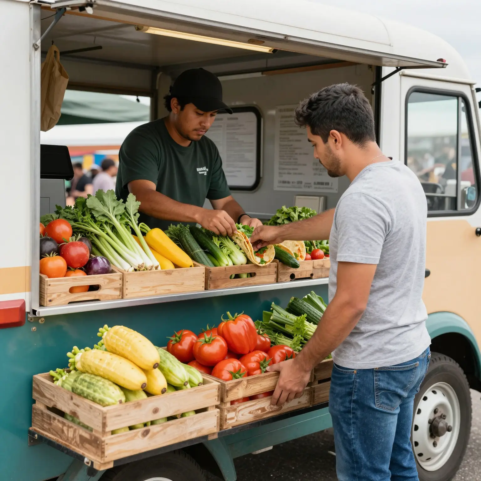 Fresh Ingredients for Tacos from Farmers Market