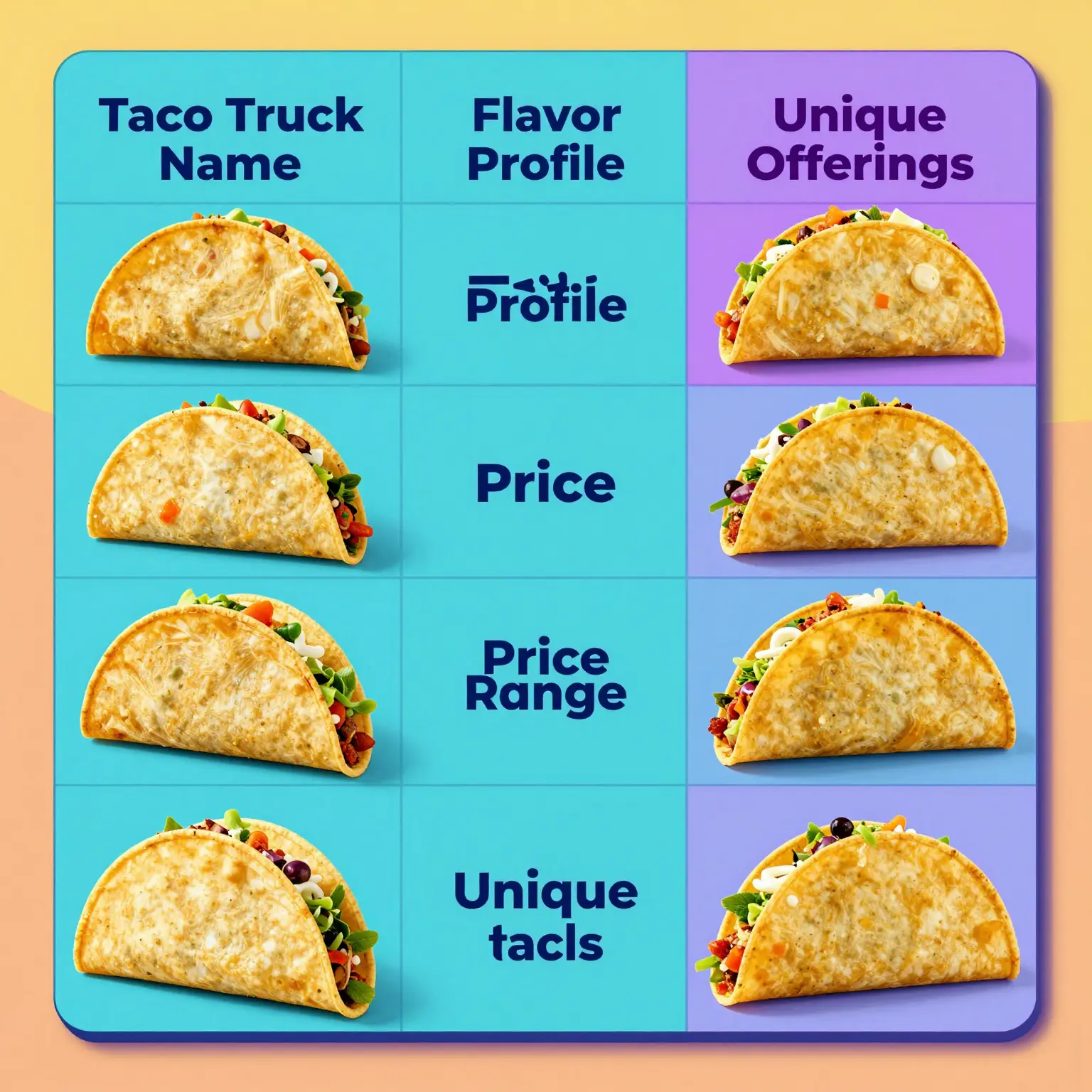Taco Comparison Table