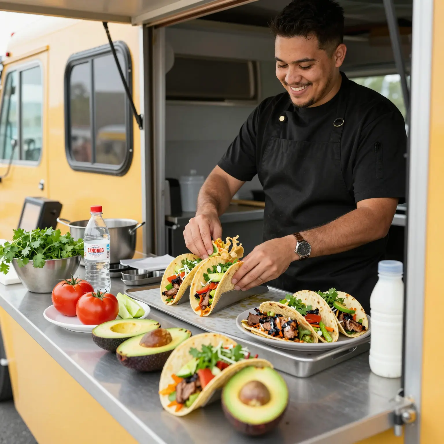Taco Making at Don Rafa's Food Truck