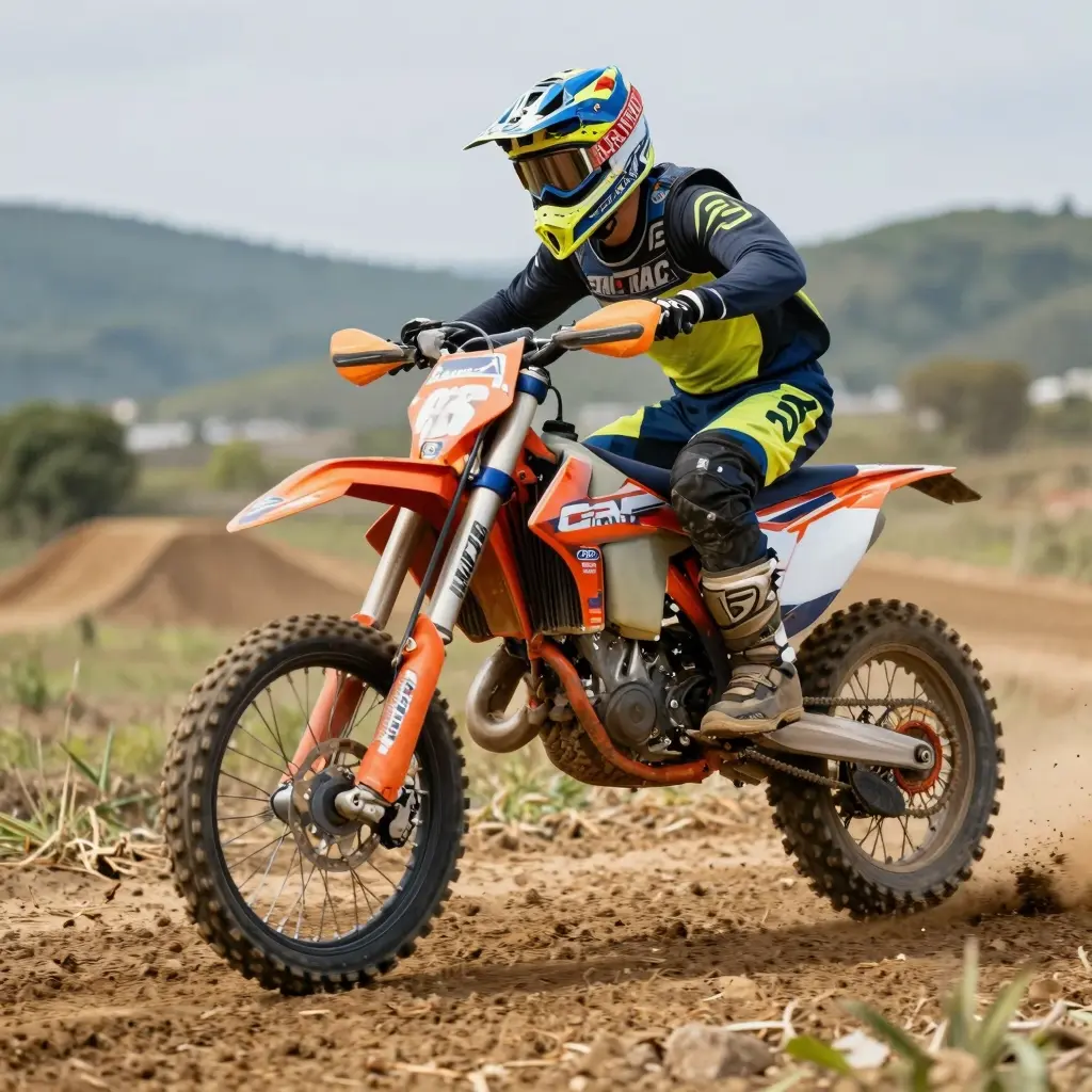 Dirt Bike in Action